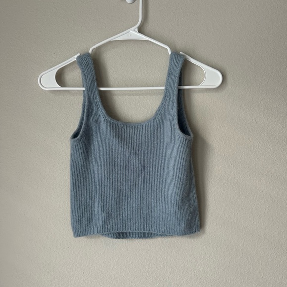 Reformation Blue Knit Tank Top size small - Picture 3 of 7